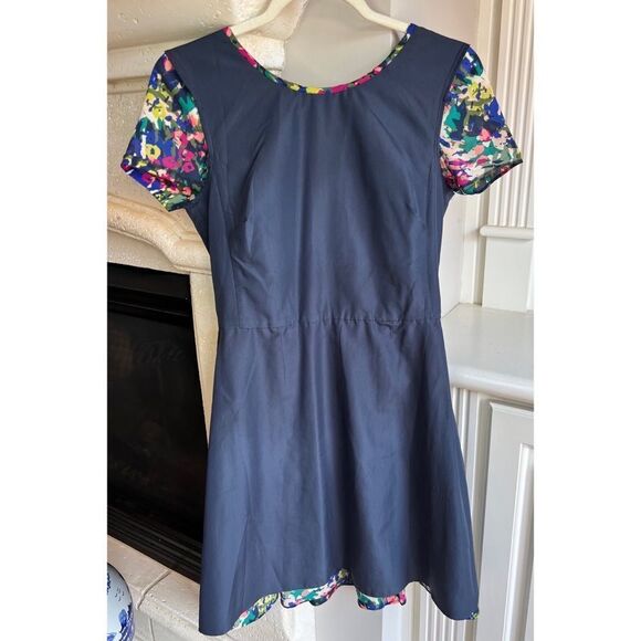 J Crew Women’s Printed Flutter Dress Floral Multicolor One Piece Dress Sz 2 - Picture 7 of 9